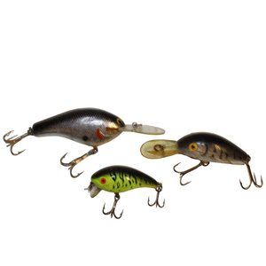 Set of 3 Rebel Vintage Deep Diver Wee R Fishing Lures